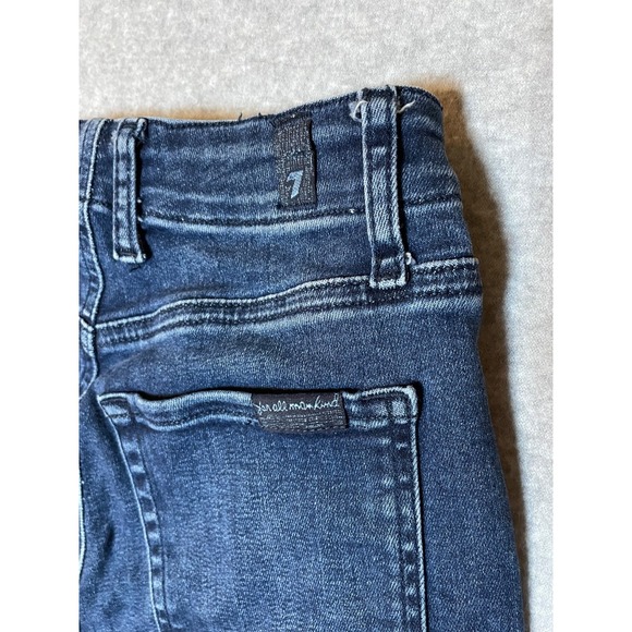 Seven For All Mankind Skinny Jeans Womens 25 Button Fly High‎ Rise - Picture 8 of 12